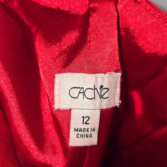 Cache women’s strapless red cocktail mini dress. Size 12. - Picture 5 of 10